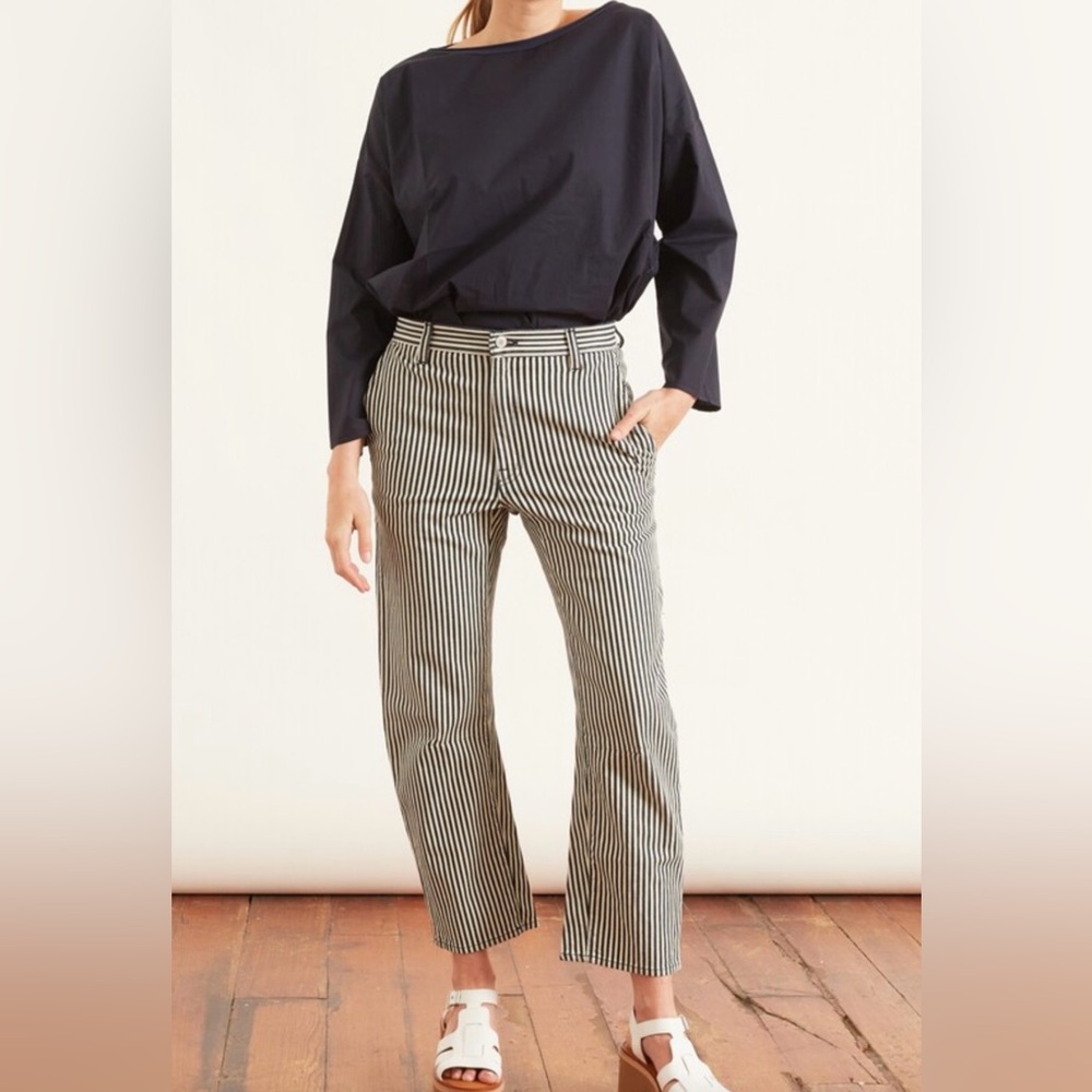 Nili Lotan Carpenter Jean - Midnight / Natural Stripe